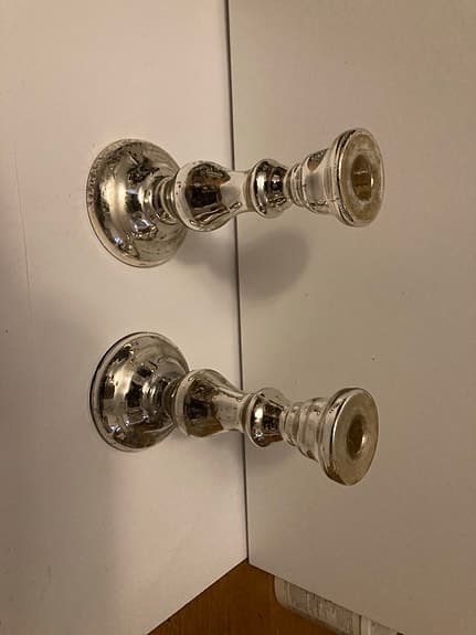 Ljusstakar retro glas förgylld