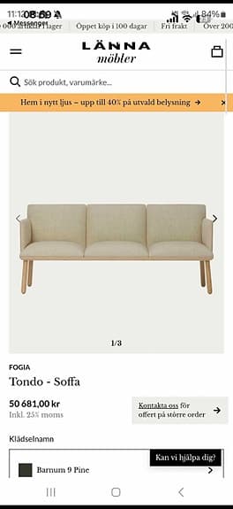 Soffa från fogia tondo