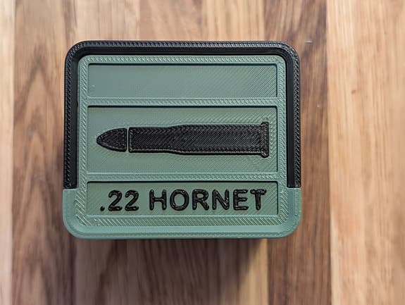 .22 Hornet - kompakt ammunitionslåda för 20 skott