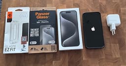 Apple iPhone 15 Pro 128gb Svart Titan Som Ny!