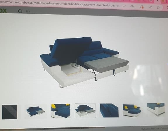 Bäddsoffa med förvaring