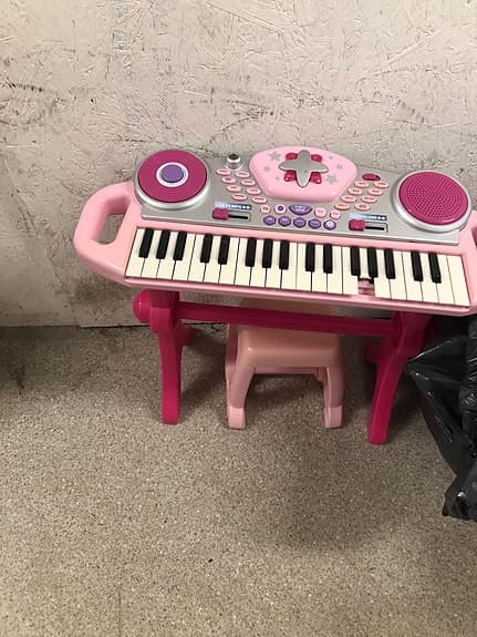Mini piano keyboard rosa leksak