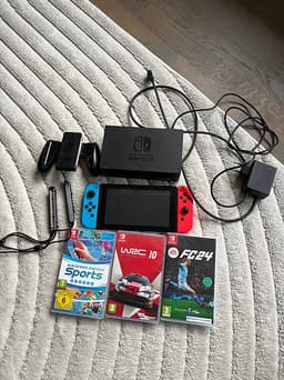 Nintendo Switch med konsol, spel mm