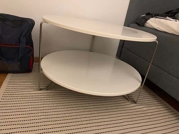IKEA soffbord vitt med två nivåer