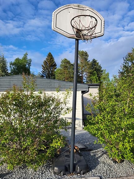 Höj- och sänkbar basketkorg