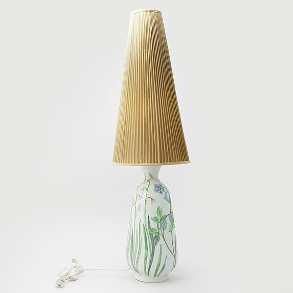 Bords/golvlampa, stengods, Rörstrand.