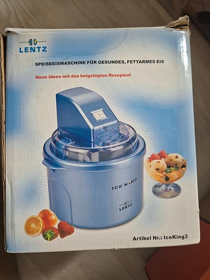 Lentz Ice King 3 glassmaskin blå