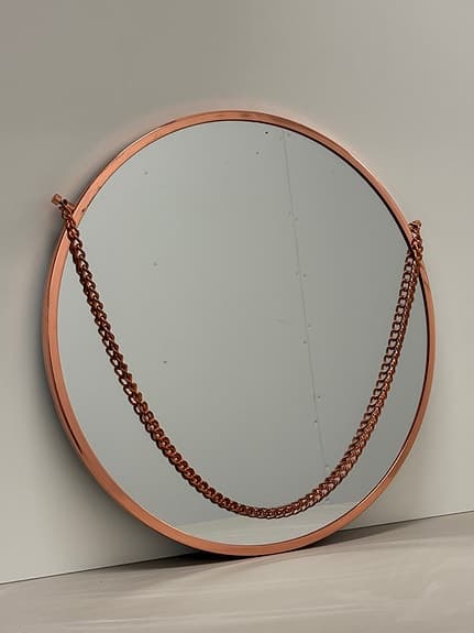 Spegel i koppar, 38 cm.