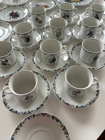 Kaffeservis Svenska landskapsdräkter Rörstrand