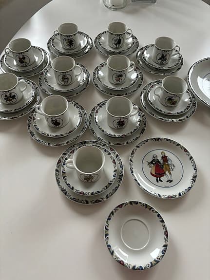 Kaffeservis Svenska landskapsdräkter Rörstrand