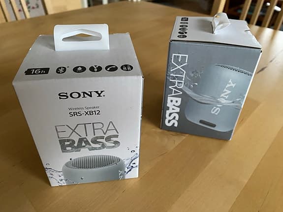 Sony SRS-XB12 Trådlös Högtalare Grå OBS 2 stycken