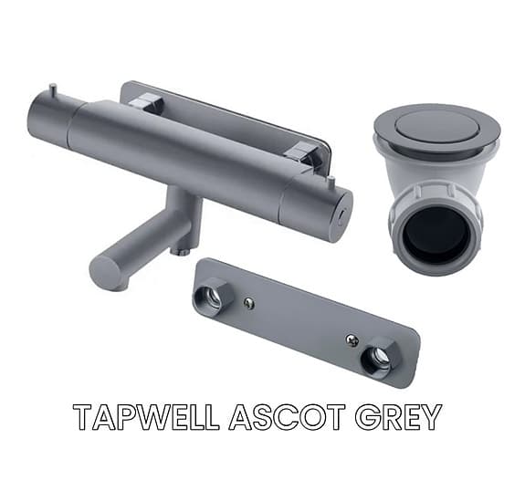 NYTT Tapwell badrumsset Ascot grey
