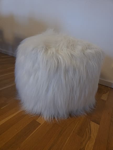 Mysig fluffig sittpuff