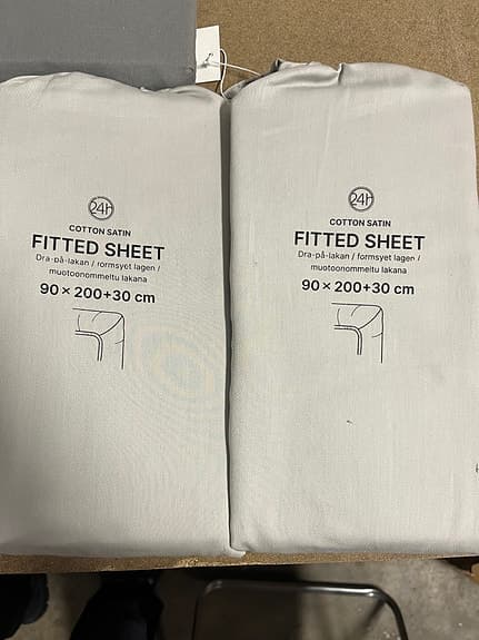 Paket med sängöverkast och sänglinne – Borganäs, ICA & 24h Cotton Satin