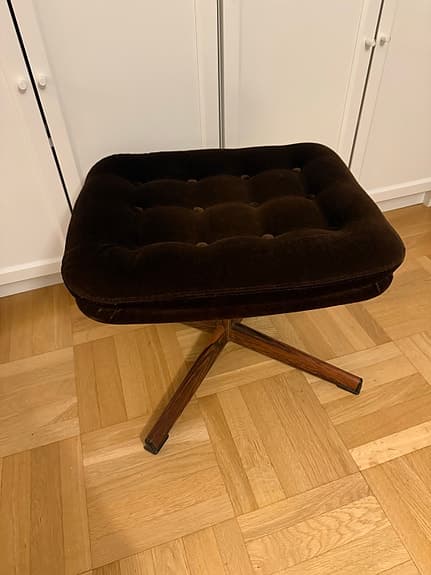 Vintage snurrpall i sammet