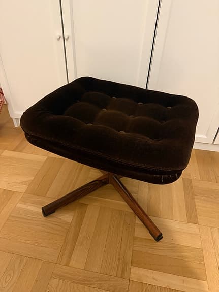 Vintage snurrpall i sammet