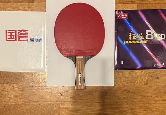Komplett pingisracket kokutaku med DHS (194,7g)