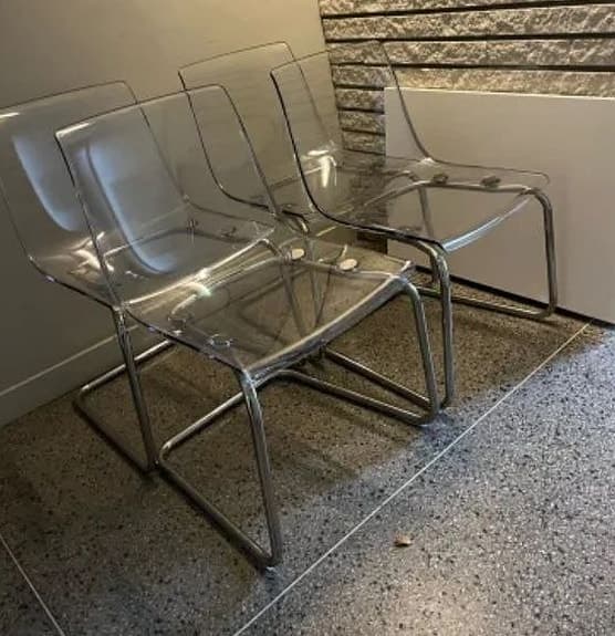 Transparenta stolar 4 st