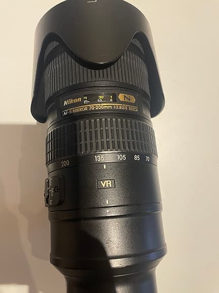 Nikkor 70-200mm f/2.8G II VR.
