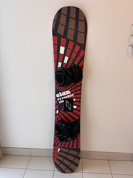 Elan snowboard 158 cm med bak-entry bindningar