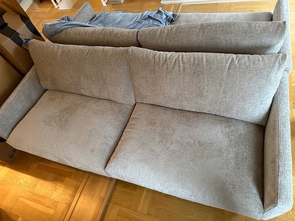 Embla 3-sits XL (Folkhemmet) – Genesis Dove – Helt ny (endast monterad)