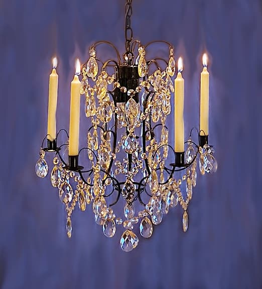 Kristallkrona - Svart med Klara prismor - Ryholm från Markslöjd