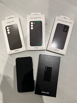 SAMSUNG S23+ 256GB PHANTOM BLACK I TOPPSKICK MED 3 SAMSUNG ORIGINAL SKAL!!!