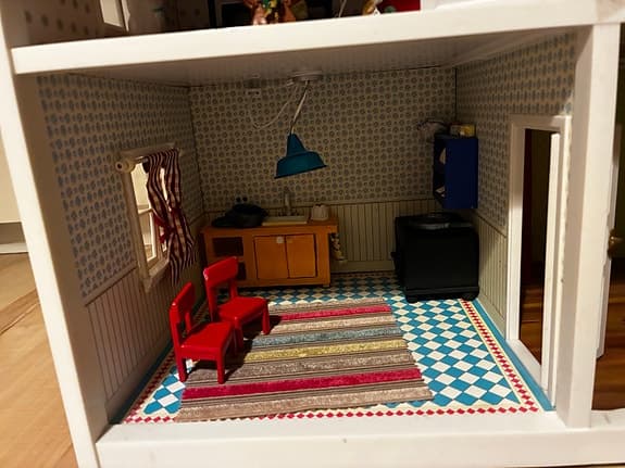 Lundby Dockskåp med möbler
