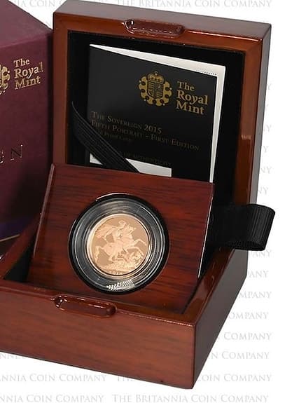 2015 Gold Proof Full Sovereign Elizabeth II