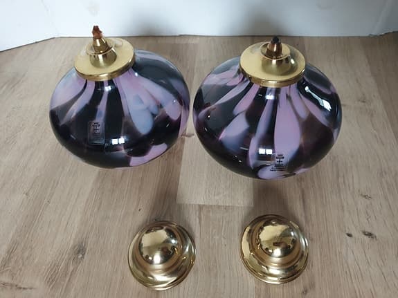 2st Jättefina Oljelampor Skruf Exklusivt handgjorda