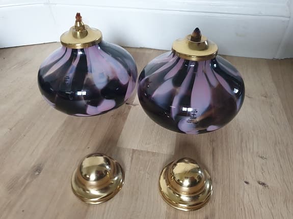 2st Jättefina Oljelampor Skruf Exklusivt handgjorda