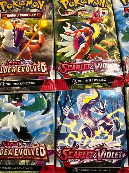 Pokémon Scarlet & Violet Paldea Evolved Trading Card Game Booster Packs. 10 st