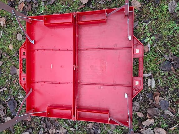 Retro hopfällbart campingbord med 3 stolar