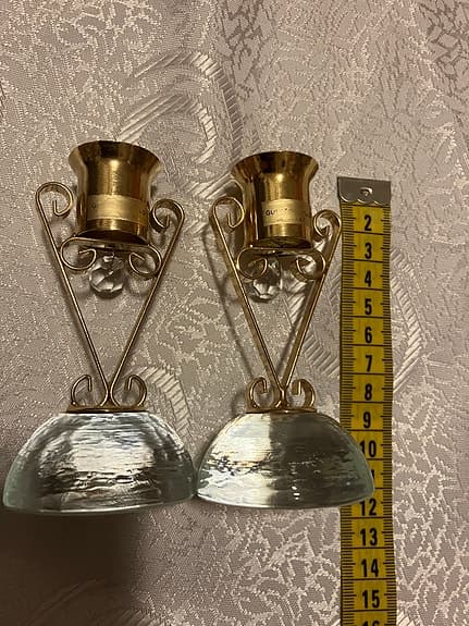 2 Ljusstakar,  1 Ljuslykta