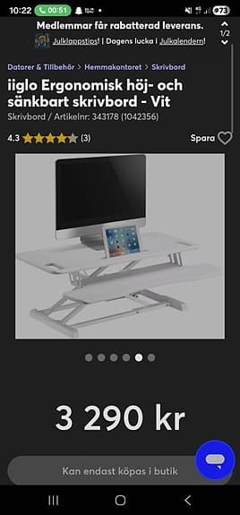 Höj och sänkbart skrivbord