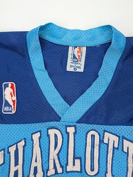 Vintage Charlotte Hornets NBA Baskettröja - Larry Johnson #2 - 90-tal Spalding