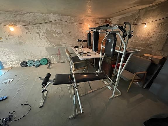 vikter + träningsställ (74kg+ skivstång)