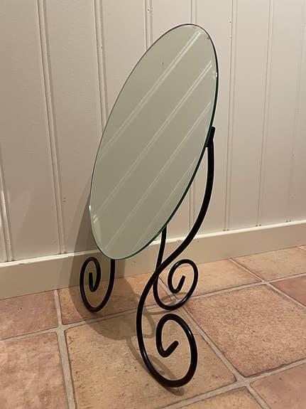 Hopfällbar rustik spegel