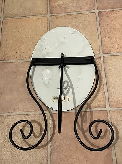 Hopfällbar rustik spegel