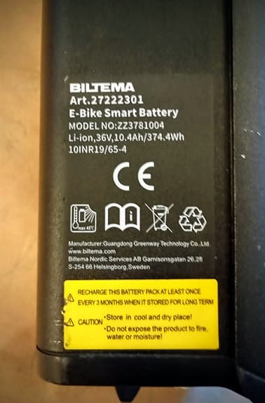 Elcykel smart batteri 36v säljes