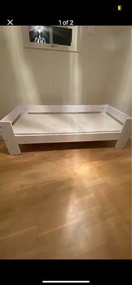 Mio sängram vit trä