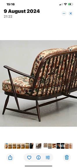 Ercol soffa och fötölj