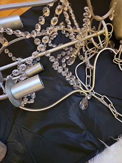 Taklampa med kristaller