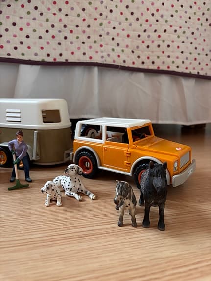Schleich Lekset med djur och bil