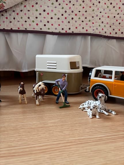 Schleich Lekset med djur och bil
