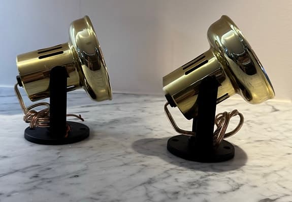 Retro/Vintage spotlights i mässing – stilfullt par
