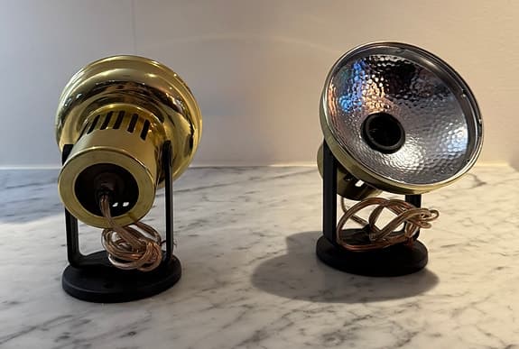 Retro/Vintage spotlights i mässing – stilfullt par