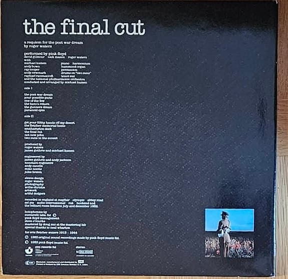 PINK FLOYD, The Final Cut, Toppskick, SÄNKT PRIS
