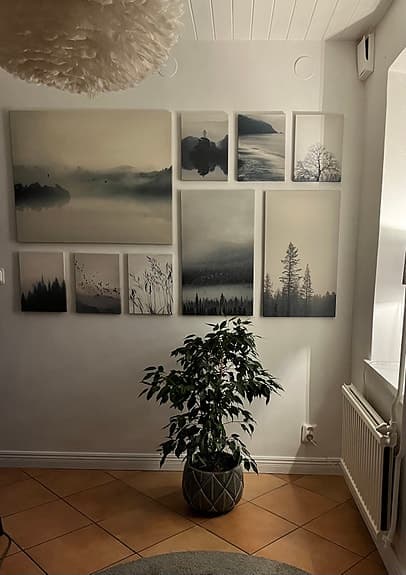 IKEA GRÖNBY Tavla set med 9 delar landskap