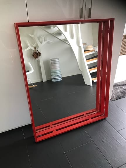 Röd retro spegel jul
